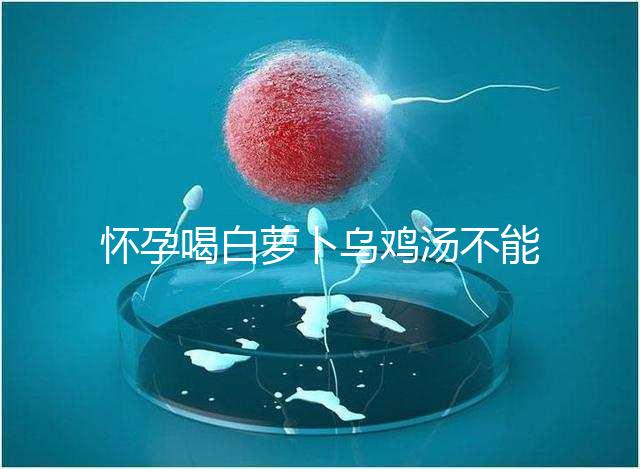 懷孕喝白蘿卜烏雞湯不能止孕吐？選對做法安胎又養顏