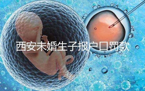 西安未婚生子報戶口罰款多少看這，內(nèi)含再婚遷戶口流程